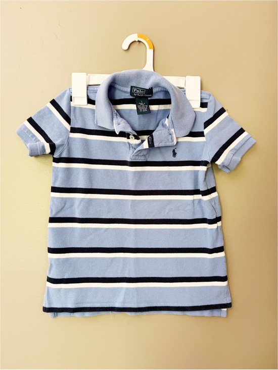 Polo Ralph Lauren Other - Polo Ralph Lauren Little Boys Collared Striped Cotton Shirt Blue Pony Size 7
